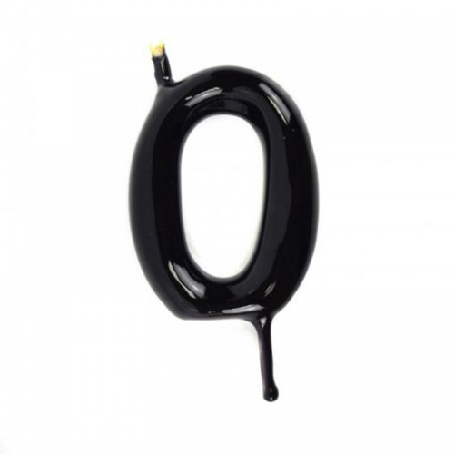 Vela Número 0 Preto